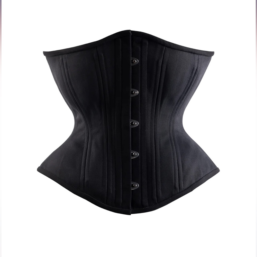 Timeless Trends Black Cotton Novice Corset, Hourglass Silhouette 30